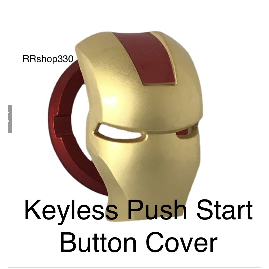 24hrs ship!【IRONMAN START BUTTON CAR COVER】 Marvel Iron man Head Engine  Ignition Start Stop Push Button Switch Button | Shopee Malaysia