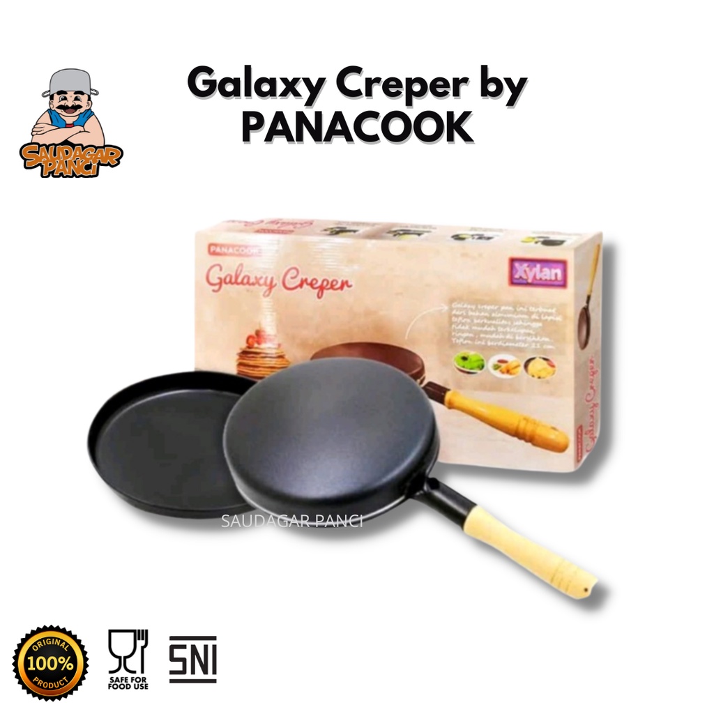 Crepes maker galaxy panacook 21cm/Risol Lumpia Leather Pan/Non-Stick Multipurpose Inverted Pan