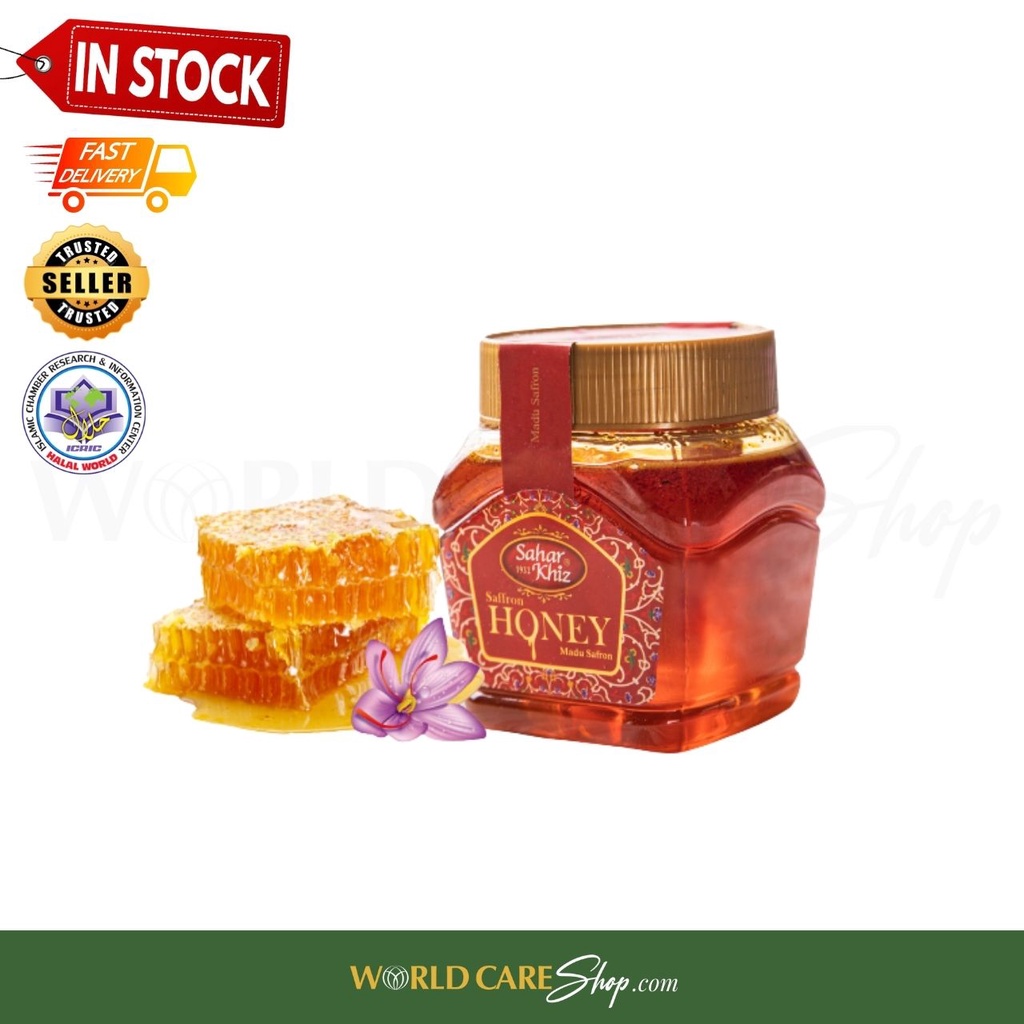 ORIGINAL SAHARKHIZ SAFFRON HONEY (MADU SAFRON ASLI) Halal World