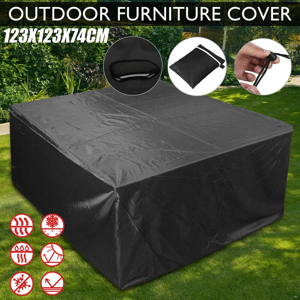 Waterproof Garden Patio Furniture Cover Rectangular Outdoor Rattan Table Cover