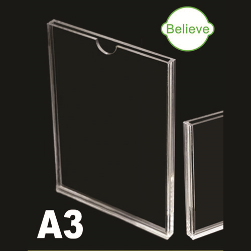 A3 / A4 / A5 / A6 Acrylic Display Slot In Frame WallMounted Display