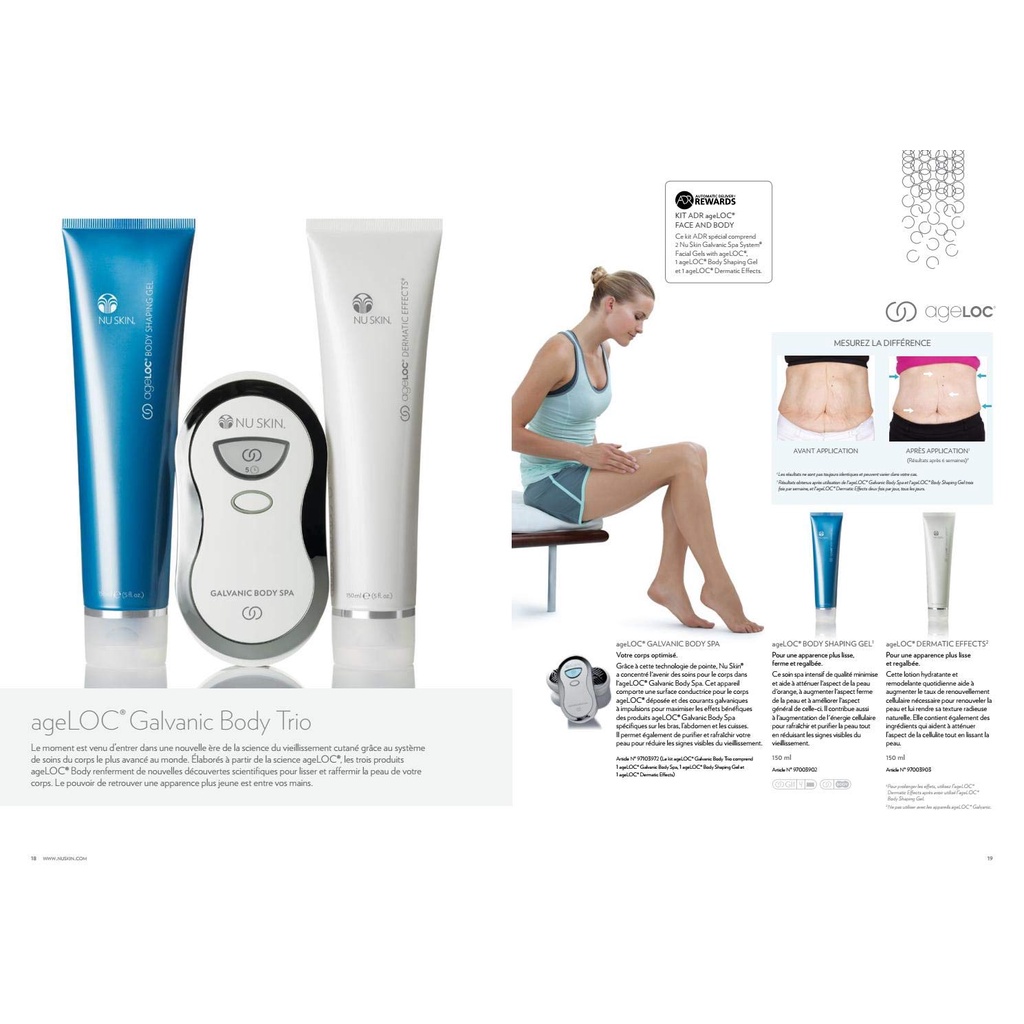 NEW Nuskin Nu Skin Ageloc Galvanic Body Spa Machine + Body Shaping Gel 