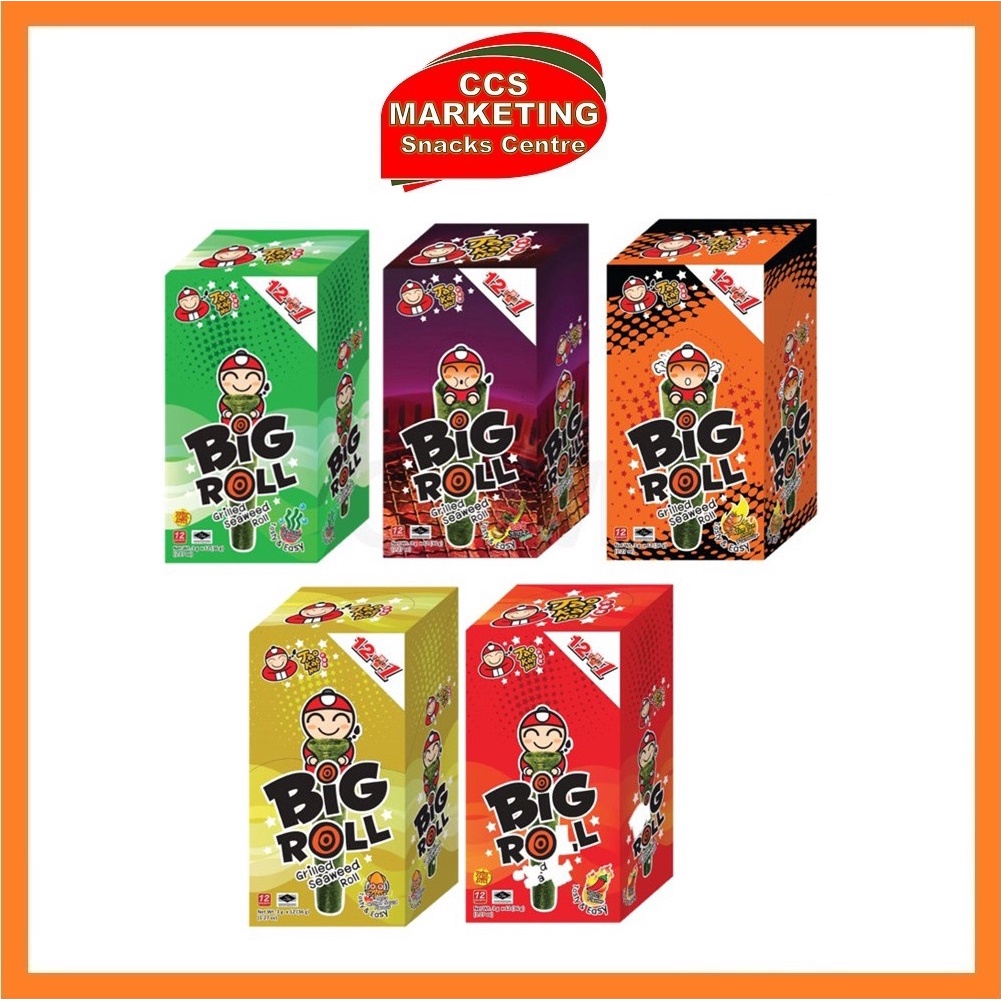 CCS Taokaenoi Big Roll Grilled Seaweed Roll ( 3g x 12pcs ) | Shopee ...