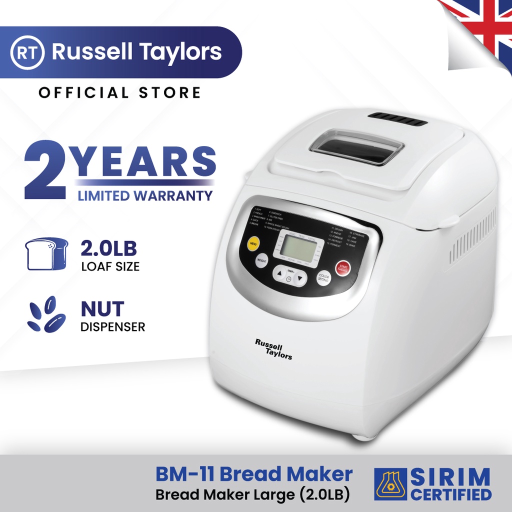 Russell Taylors Bread Maker with Automatic Nuts Dispenser BM-11