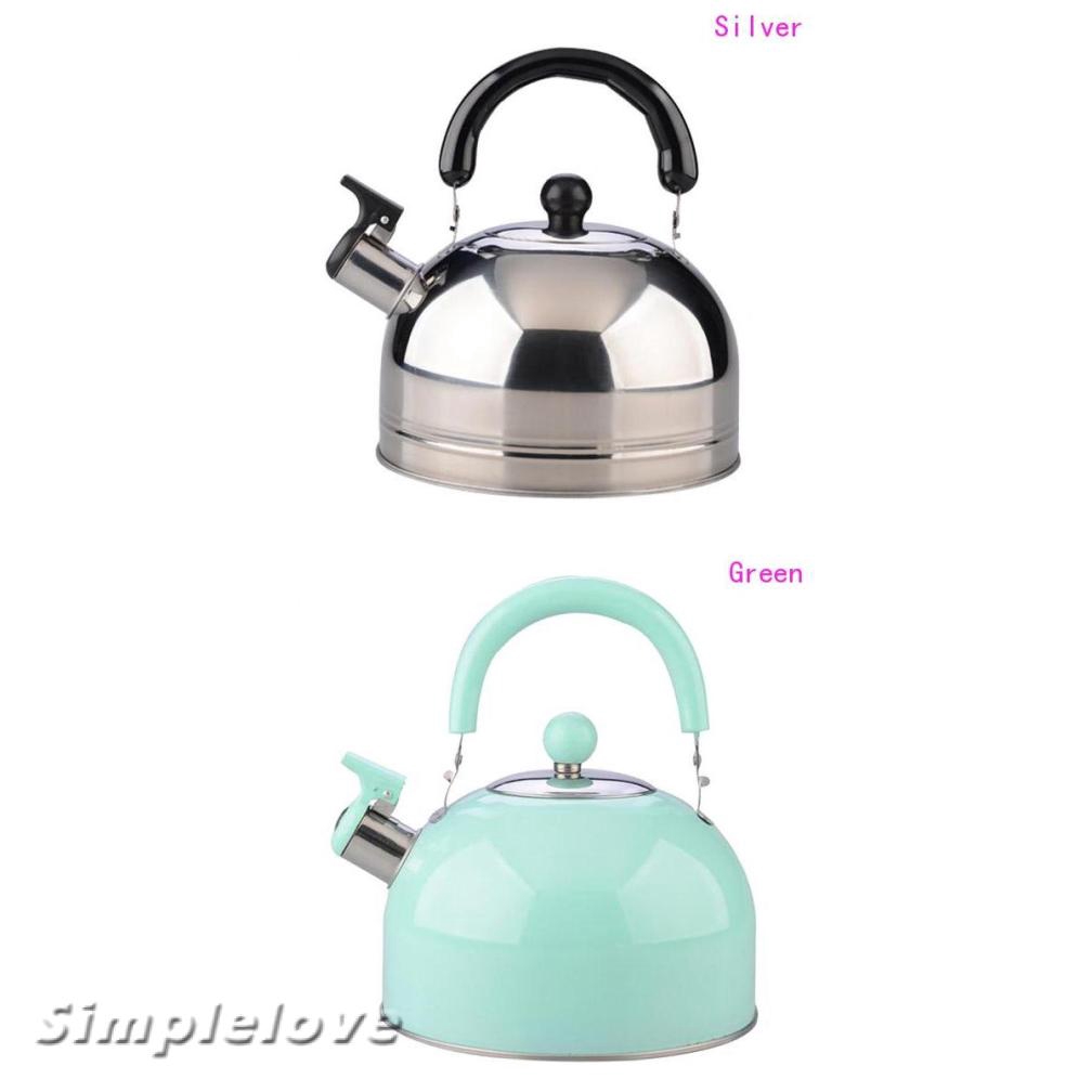 2.5L Dark Green Whistling Kettle for Narrow Boat Hob Gas Electric or Induction 