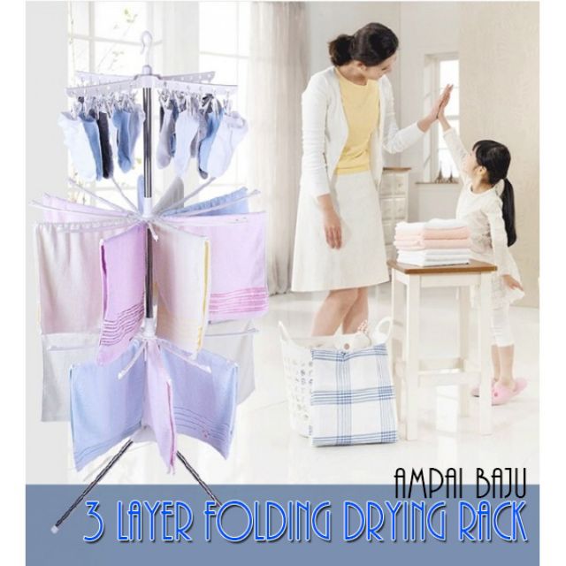 Ampai Baju  Baby  Folding Drying Rack Shopee Malaysia