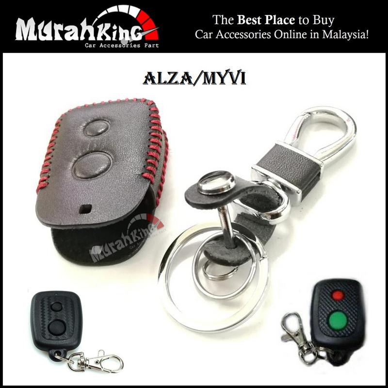 Perodua Myvi Old Keyless Remote Leather Car Key Cover Case (Black