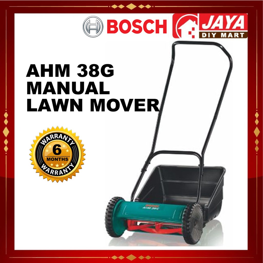 BOSCH AHM38G Manual Hand Push Garden Lawn Mower Grass Cutter 38CM HAND