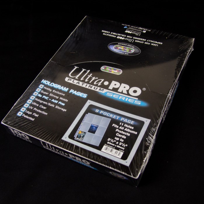 ULTRA PRO 9 Pocket PLATINUM Card Binder Pages/Card sleeve (11 Holes