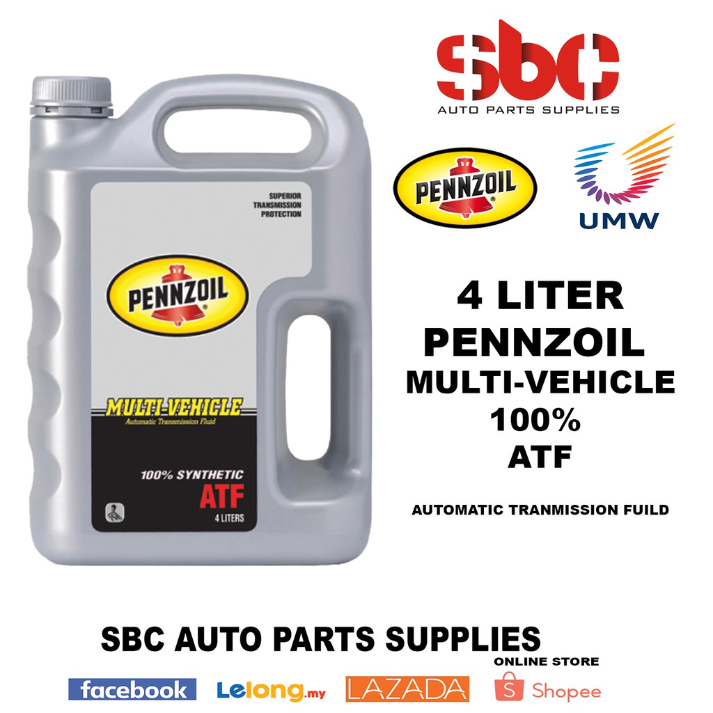 Pennzoil MULTI VEHICLE ATF 100 SYNTHETIC (4LITER) Shopee Malaysia