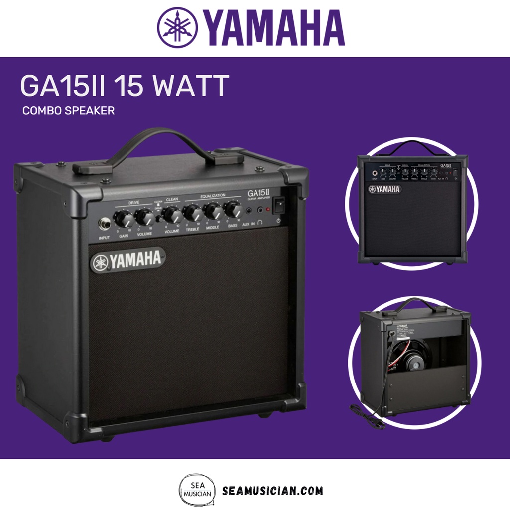 YAMAHA GA15II 15 WATT AMP TWIN CHANNEL ELECTRIC GUITAR COMBO SPEAKER  (PRACTICE AMP/ GA15) | Shopee Malaysia