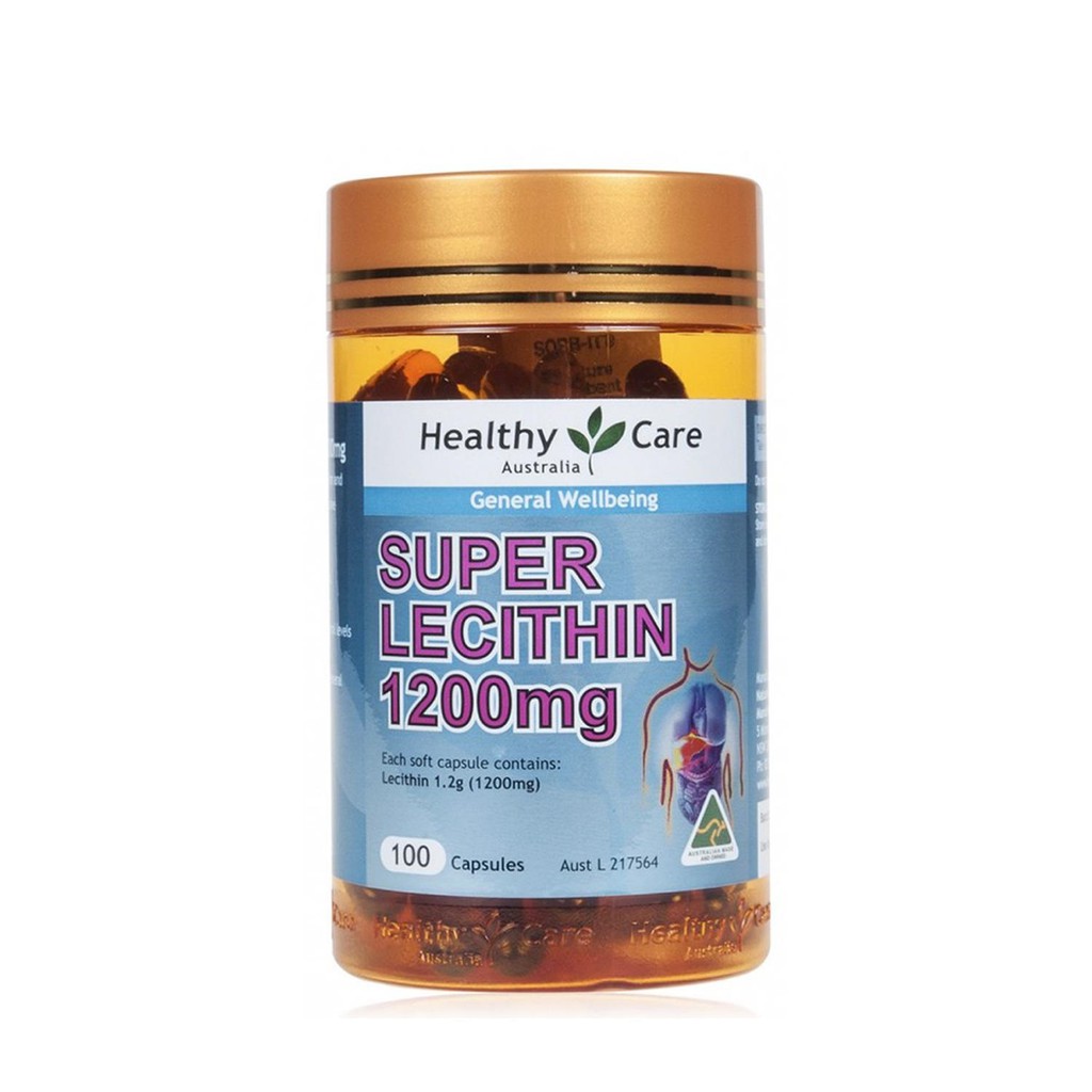 Original Import Healthy Care Super Lecithin 1200mg 100 Capsules
