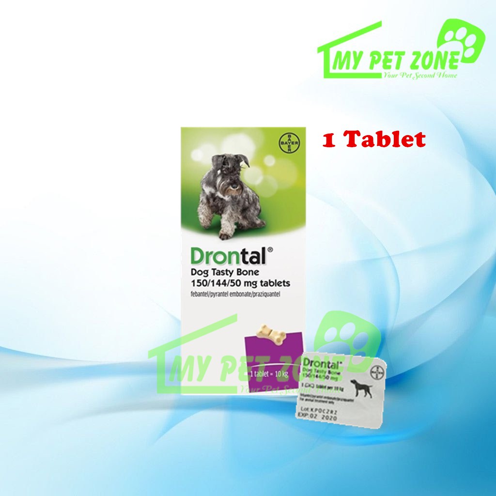 Bayer Elanco Drontal Dog Tasty Bone Flavour Tablets Deworm Tablet ...