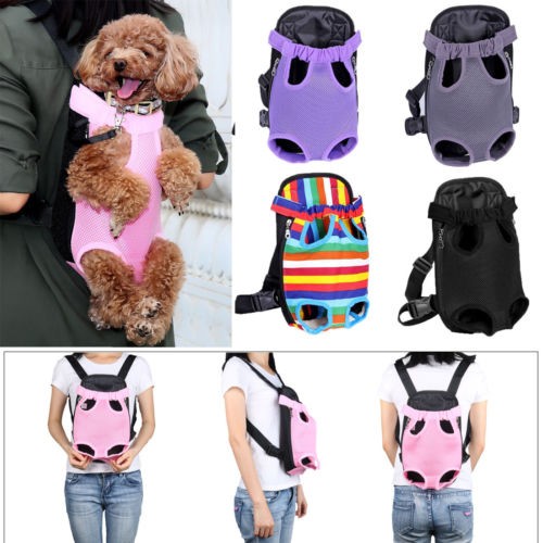 Mesh Pet Puppy Dog Cat Backpack Carrier Head Legs Out Front Net Bag Tote Sling