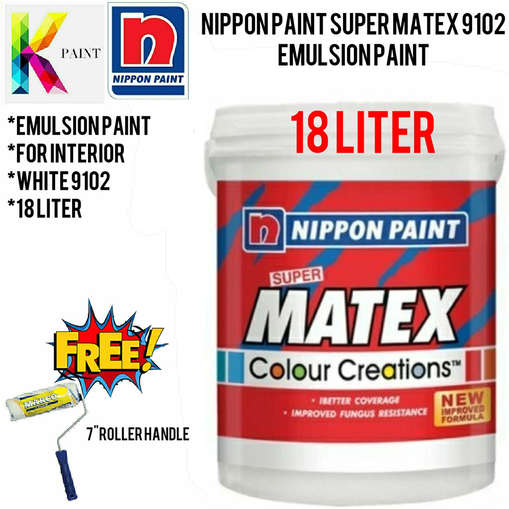  NIPPON  PAINT  SUPER MATEX 9102 EMULSION PAINT  18L 