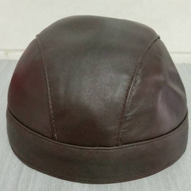 leather skull cap