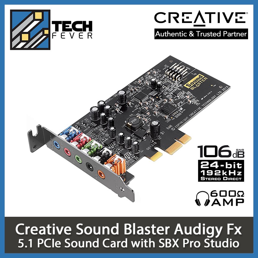 Creative Sound Blaster Audigy Fx Pcie 5 1 Sound Card With High Performance Headphone Amp Shopee Malaysia