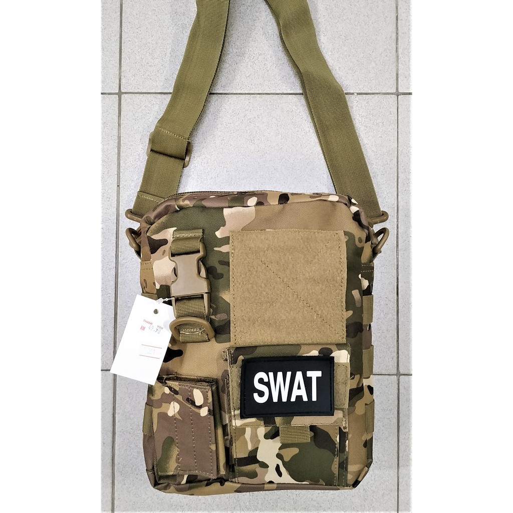 Premium Kain Tebal  Army  Military  SWAT Push Pack Shoulder 