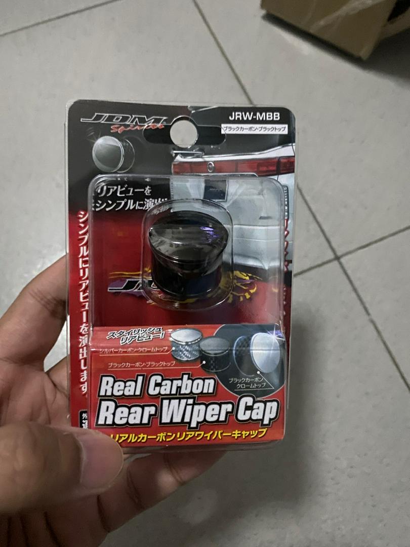 ◇セール特価品◇ JDM リアルカーボンリアワイパーキャップ ブラックカーボン ブラックトップ dprd.jatimprov.go.id