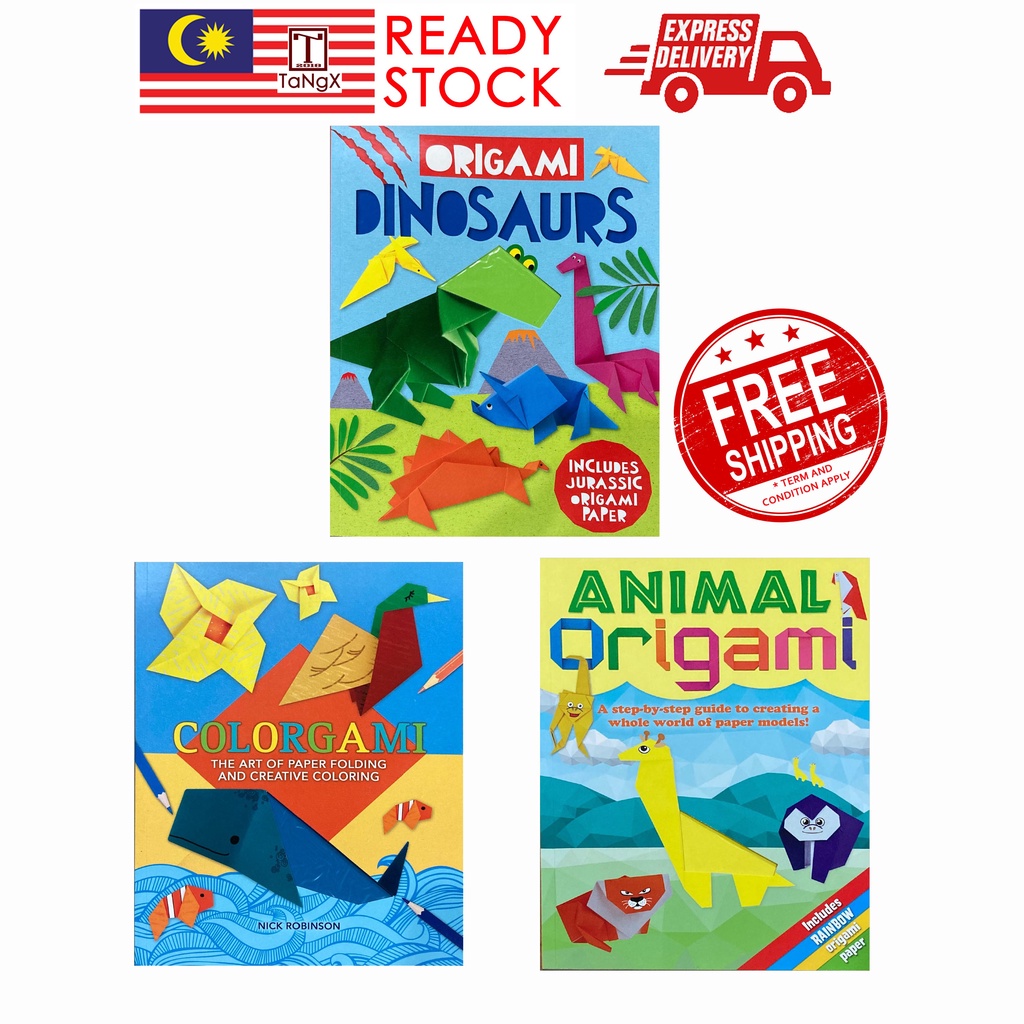 DIY ORIGAMI Book - Animals, Dinosaurs and Colorgami | Shopee Malaysia