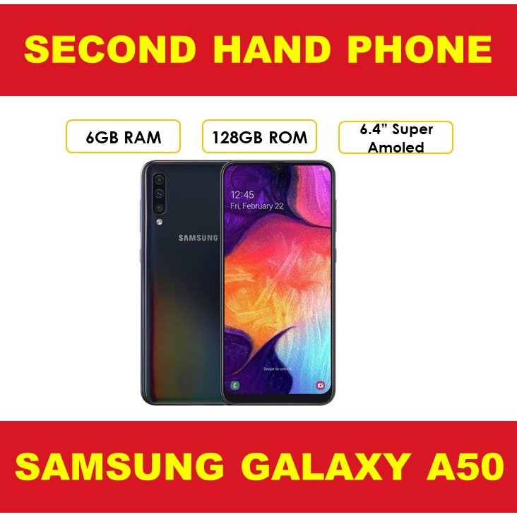 Samsung Galaxy A50 6gb Ram 128gb Rom Second Hand Shopee Malaysia