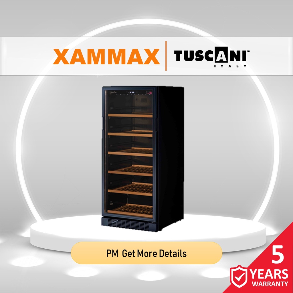 Tuscani Bellona 110 Wine Chiller Cellar BuiltIn 111 Bottles Single Zone BELLO VINO Wine