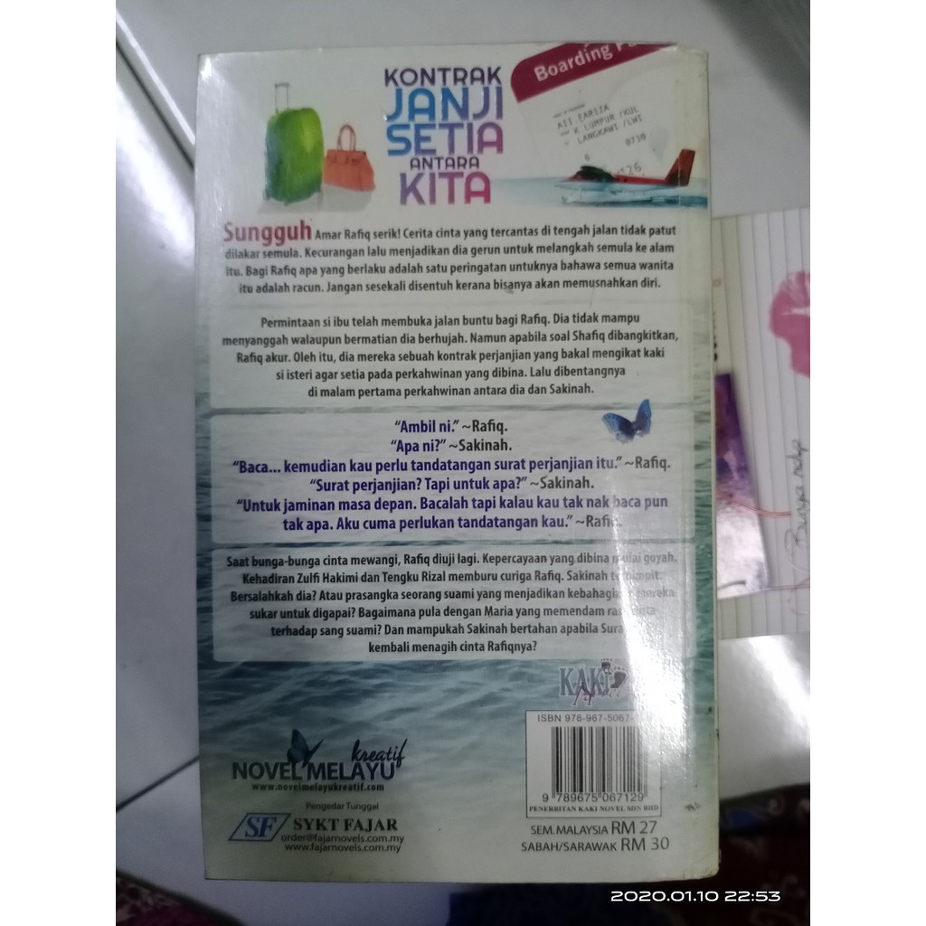 Preloved Novel Kontrak Janji Setia Antara Kita Shopee Malaysia