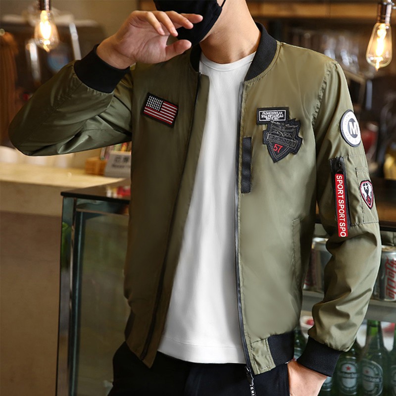 Hot Sale! 4 Warna Ma1 Bomber Jacket One Solid Flight Bomber Jacket Casual Men Jacket Jaket Bomber Anti Wrinkle Anti Fade
