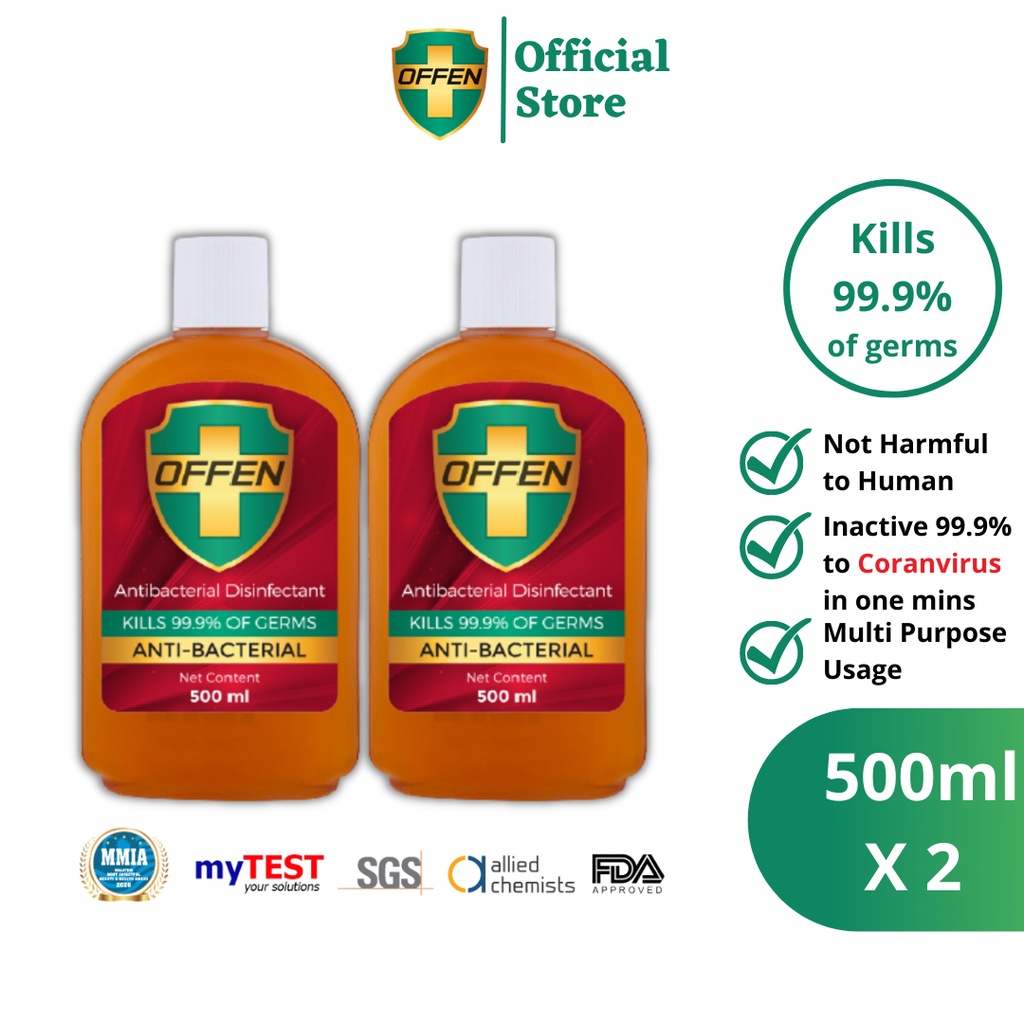 Offen MultiPurpose Antibacterial Disinfectant Liquid (500ml X 2
