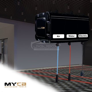 Mycb ii type combined retractable hose reel box 3 in 1 air water electric  wall mount for car beauty 4s services wash bay