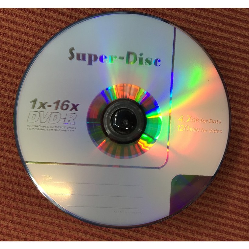Super Disc DVD-R 16x Recordable Media 4.7Gb