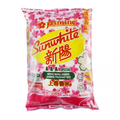 100% ORIGINAL Jasmine Sunwhite Fragrant Rice 1KG | Shopee Malaysia