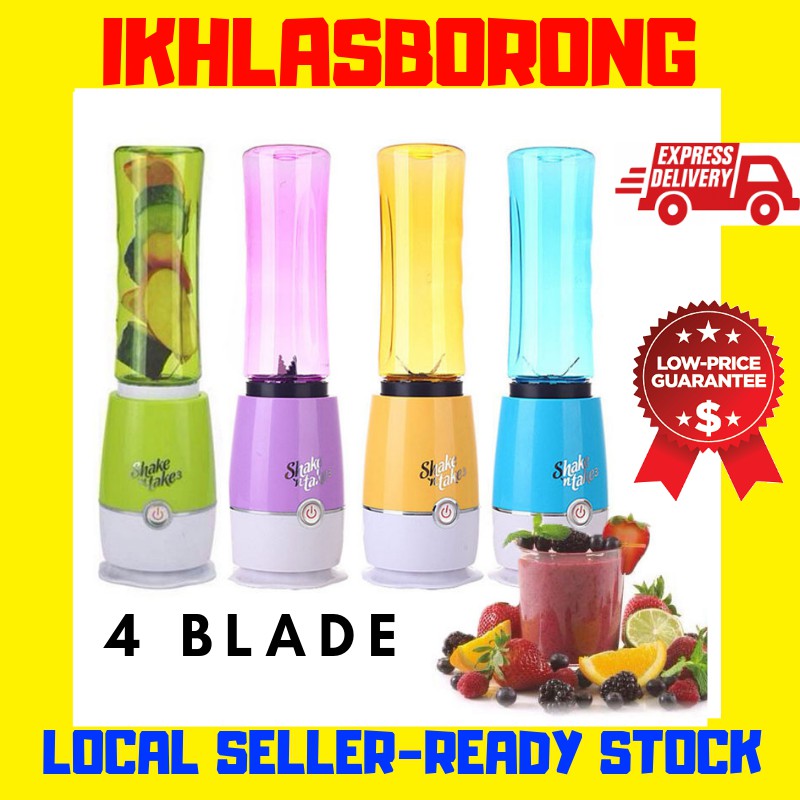 Ready Stock ! Shake And Take 3 Colorful Juice Blender Blend Smoothie Jus Fruit Maker Mixer Juicer Chopper Grinder