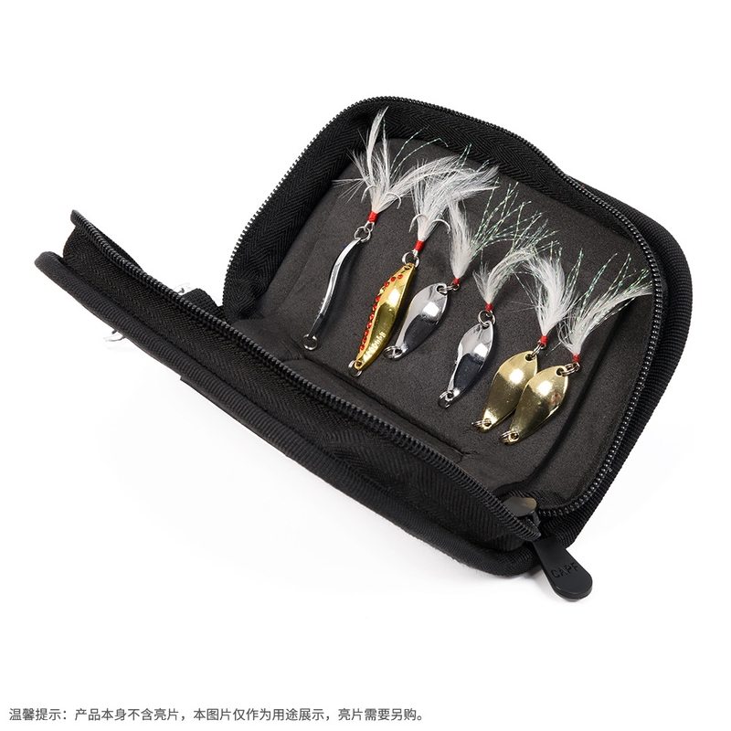 Details about   Fishing Spoon Lure Waterproof Tackle Bag Wallet Spinner Baits Storage Case 