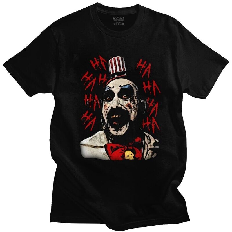 Unique Captain Spaulding T Shirt Men Short Sleeves Horror Film House of 1000 Corpses Tshirt Cotton T-shirt Streetwear Tee Tops