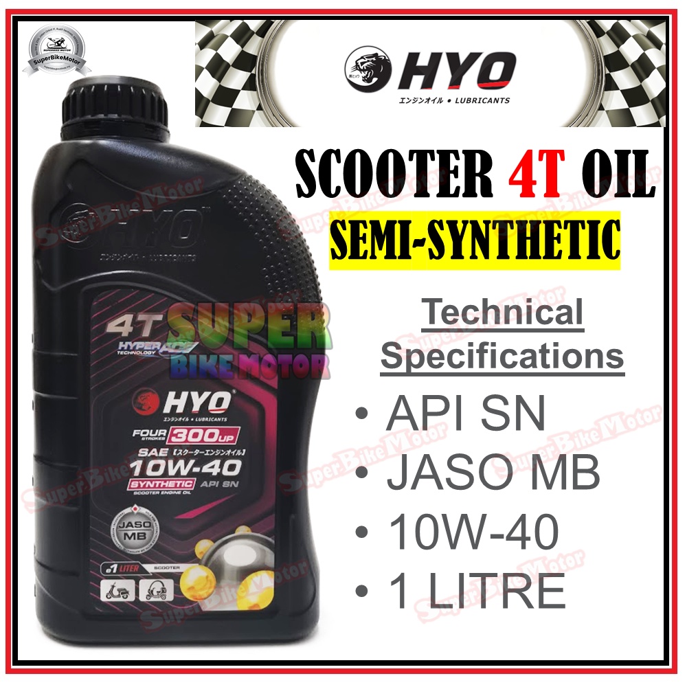 HYO Engine Oil Scooter Semi Synthetic 10W40 Scooter 4T Oil 1 Litre