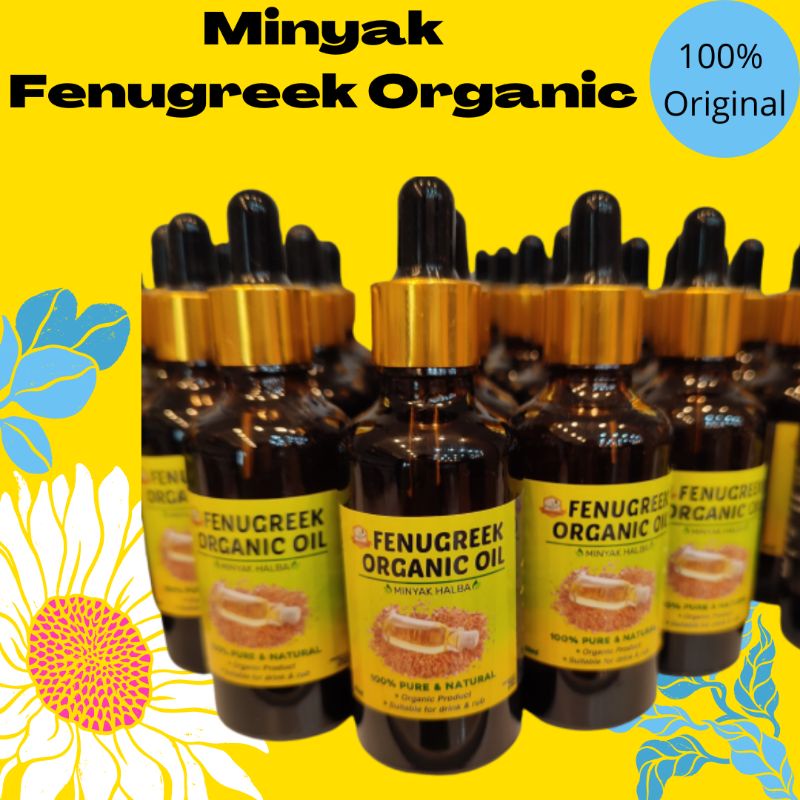 Minyak Halba Helbah Fenugreek Oil Organic 100 original natural and pure (60ml) Shopee Malaysia