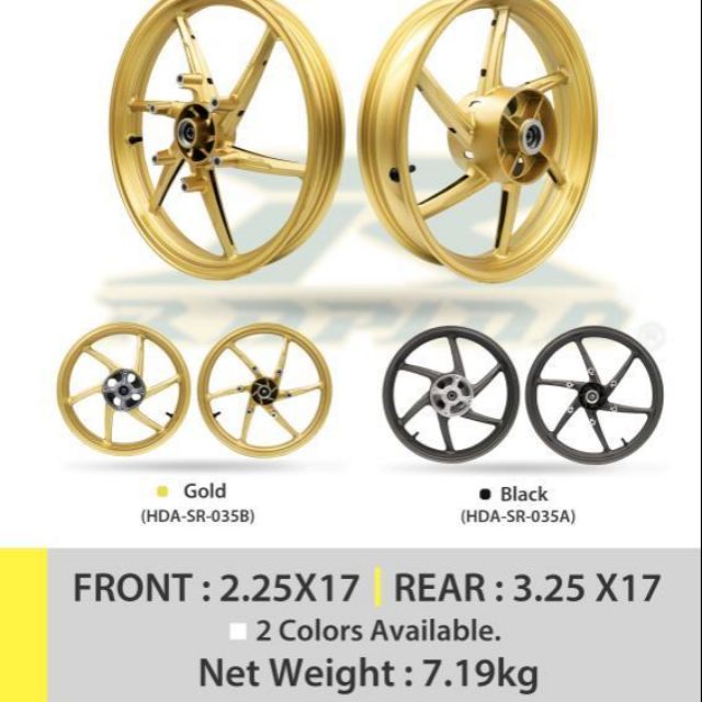 Honda Rs 150 Sport Rim Set Orange Colour Shopee Malaysia