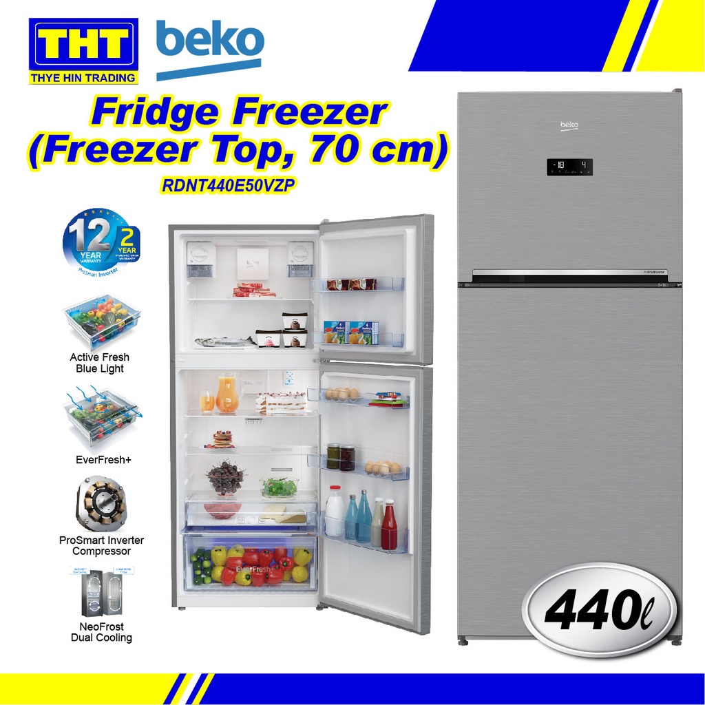 Beko 440L 2 Door Fridge (Peti Sejuk )With 12 Years ProSmart Inverter
