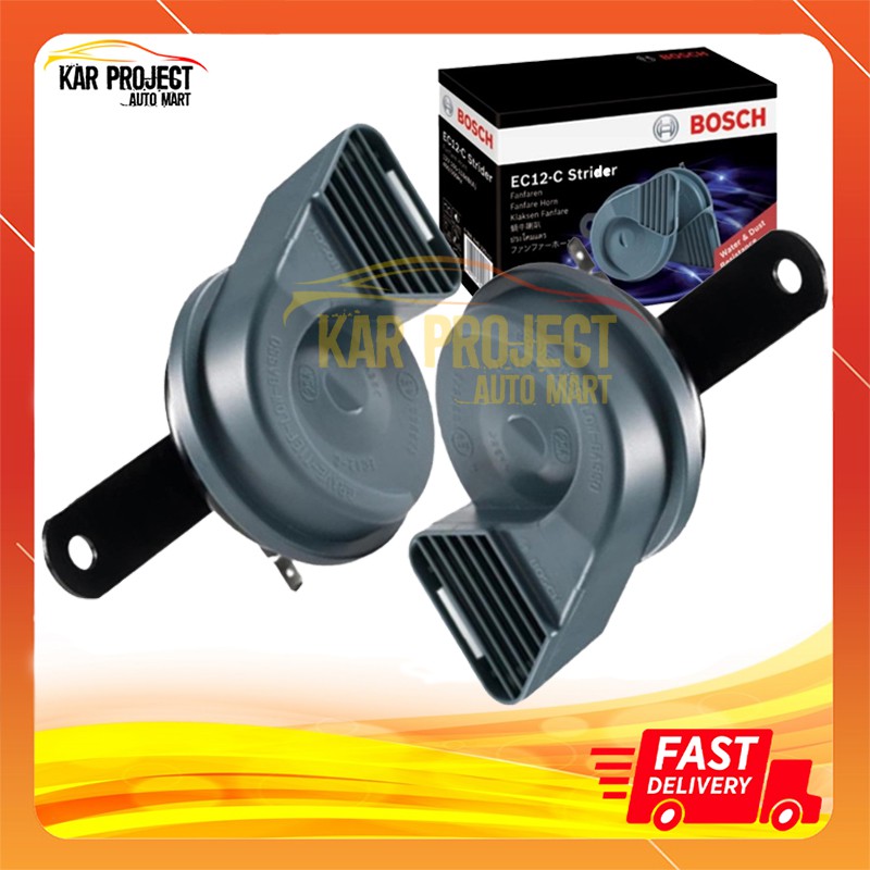 Bosch EC12-C Strider Fanfare Twin Horn Snail Horn Original Bosch Car Horn Bunyi Kereta - 1 Set 2 Pcs