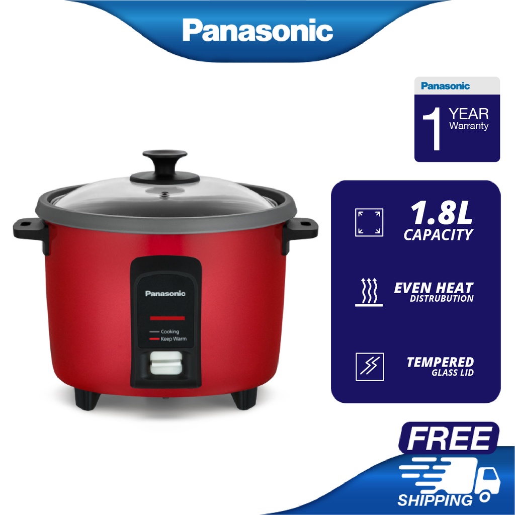 PANASONIC SRY18FGRSKN 1.8L CONVENTIONAL RICE COOKER SRY18FGRSKN (RED COLOR) Shopee Malaysia
