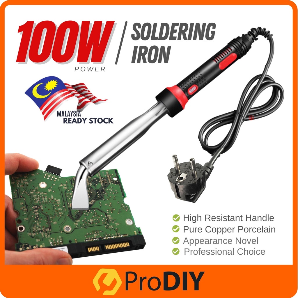 100W Soldering Iron Tools Flat End High Quality Heating Tool Hot Iron Welding ( ZG700 )
