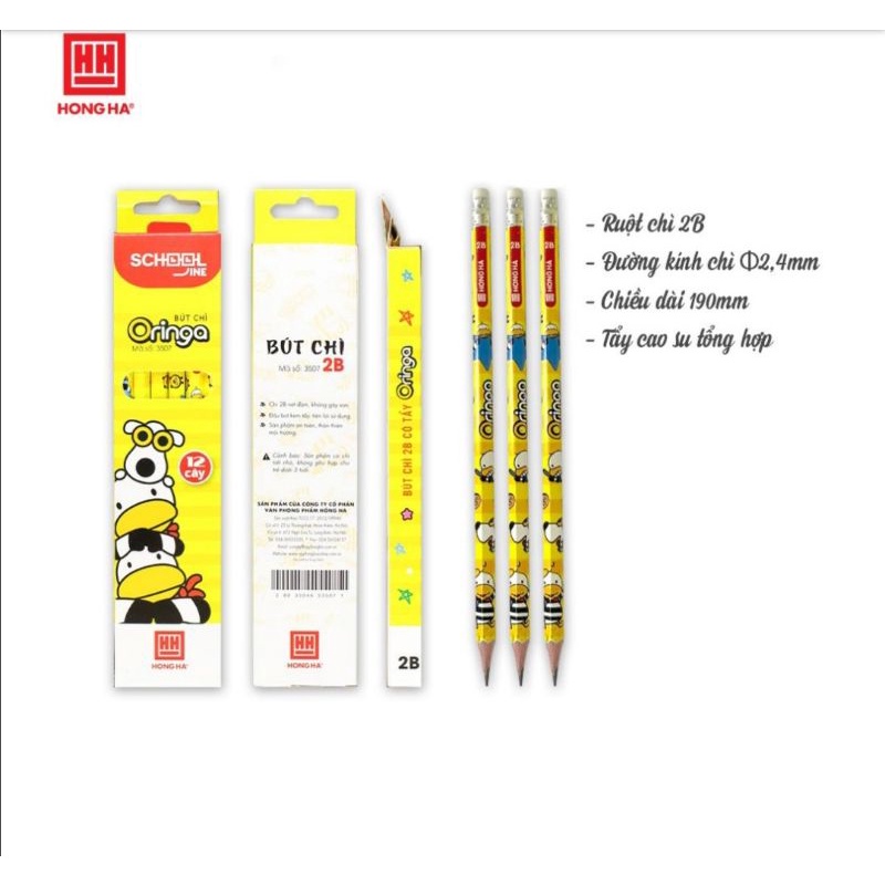 Oringa 2B Pencil With Eraser Shopee Malaysia