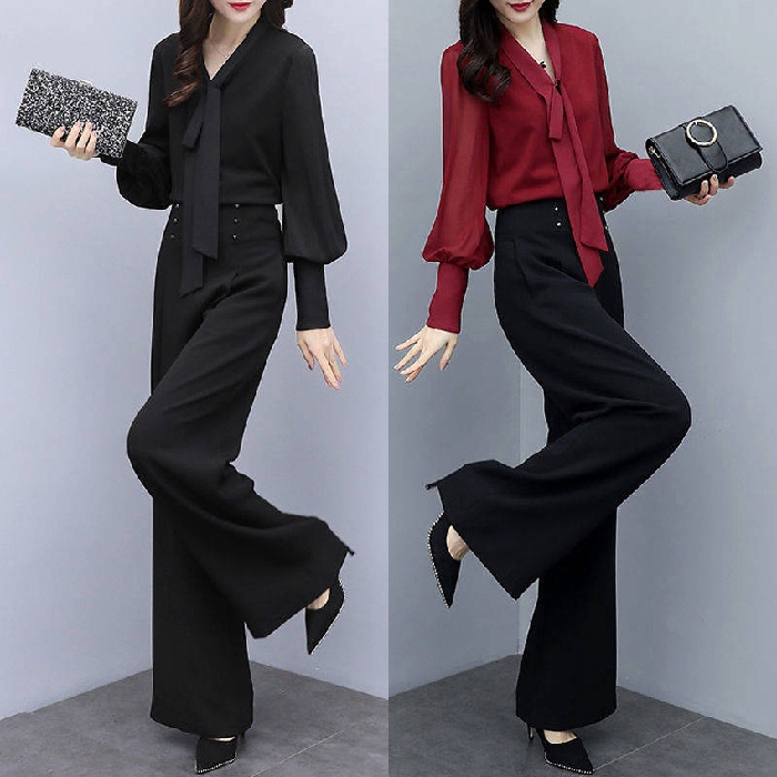 Korean Fashion Casual Suit Women's Set Wear Elegant Ladies OL Work Office  Casual Set Two Piece Set | Shopee Malaysia