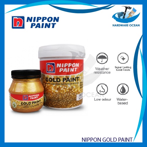 Nippon Paint Gold Paint 250g/1kg Cat Emas WaterBased 999 Nippon Gold