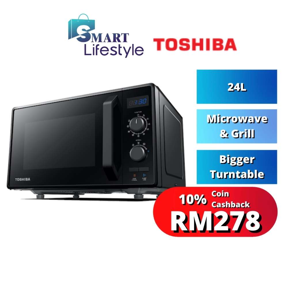 Toshiba Microwave Oven With Grill Function (24L) MW2-AG24PF(BK) MW2-AG24PF