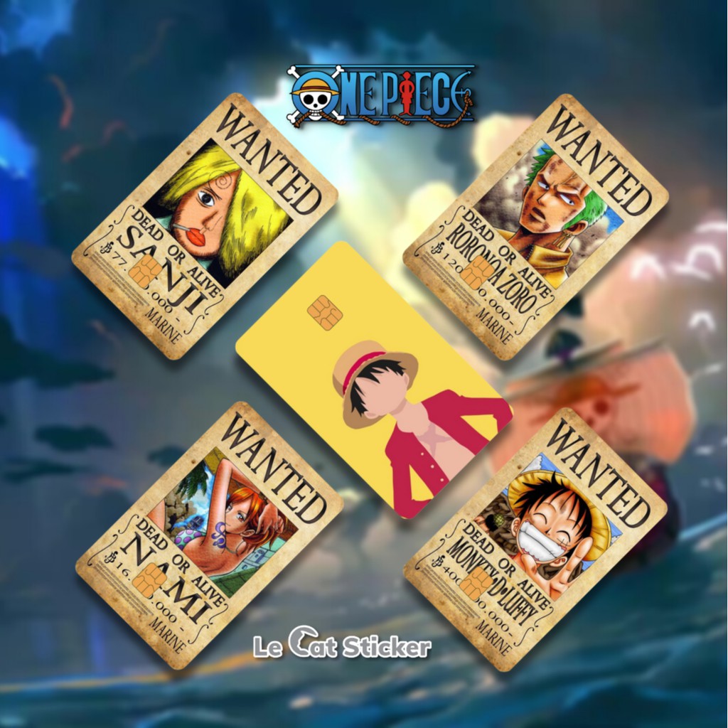 One Piece Series Skin Card Sticker Cover For ATM Debit Card Credit 