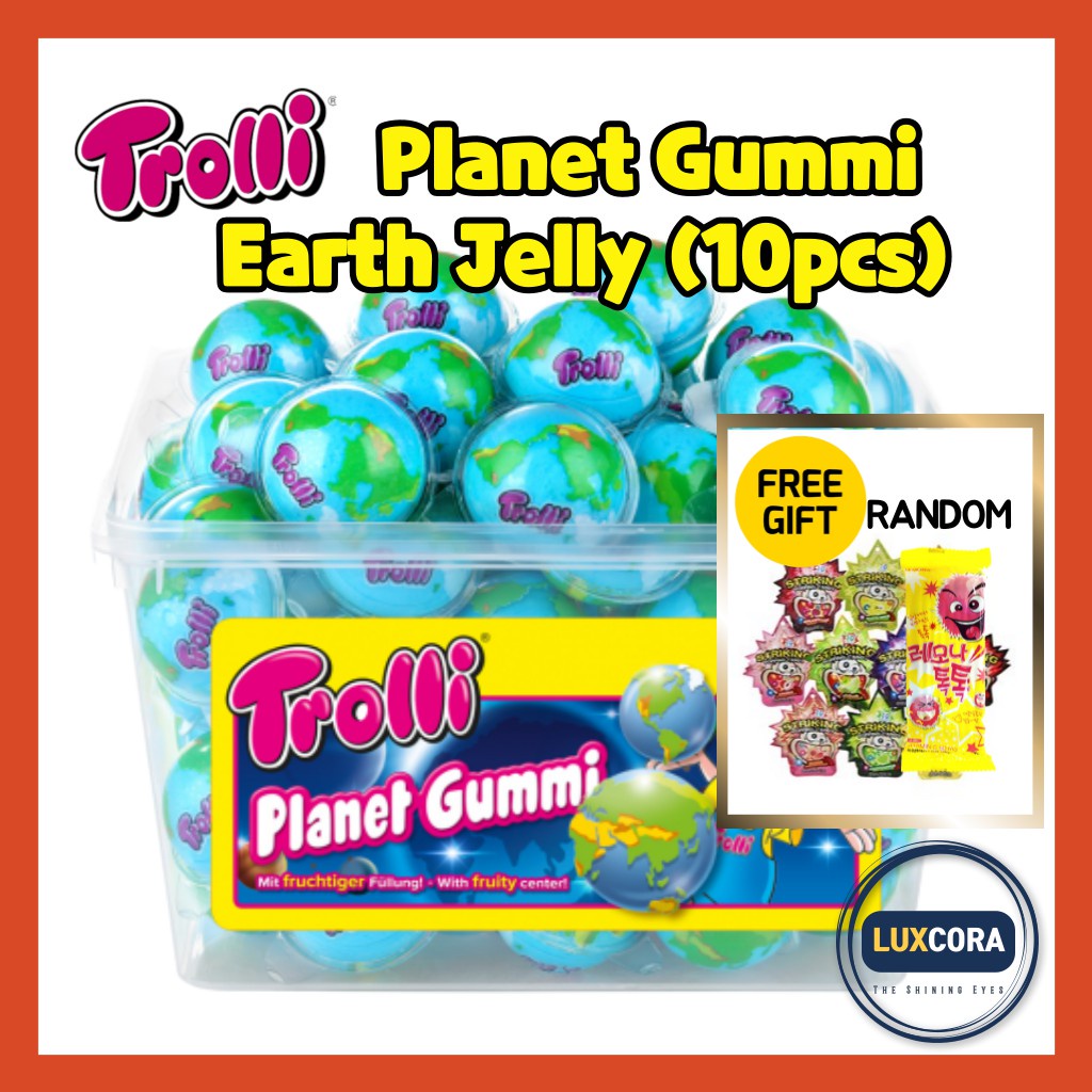 (ASMR) Trolli Planet Gummy Earth Jelly 10pcs | Shopee Malaysia