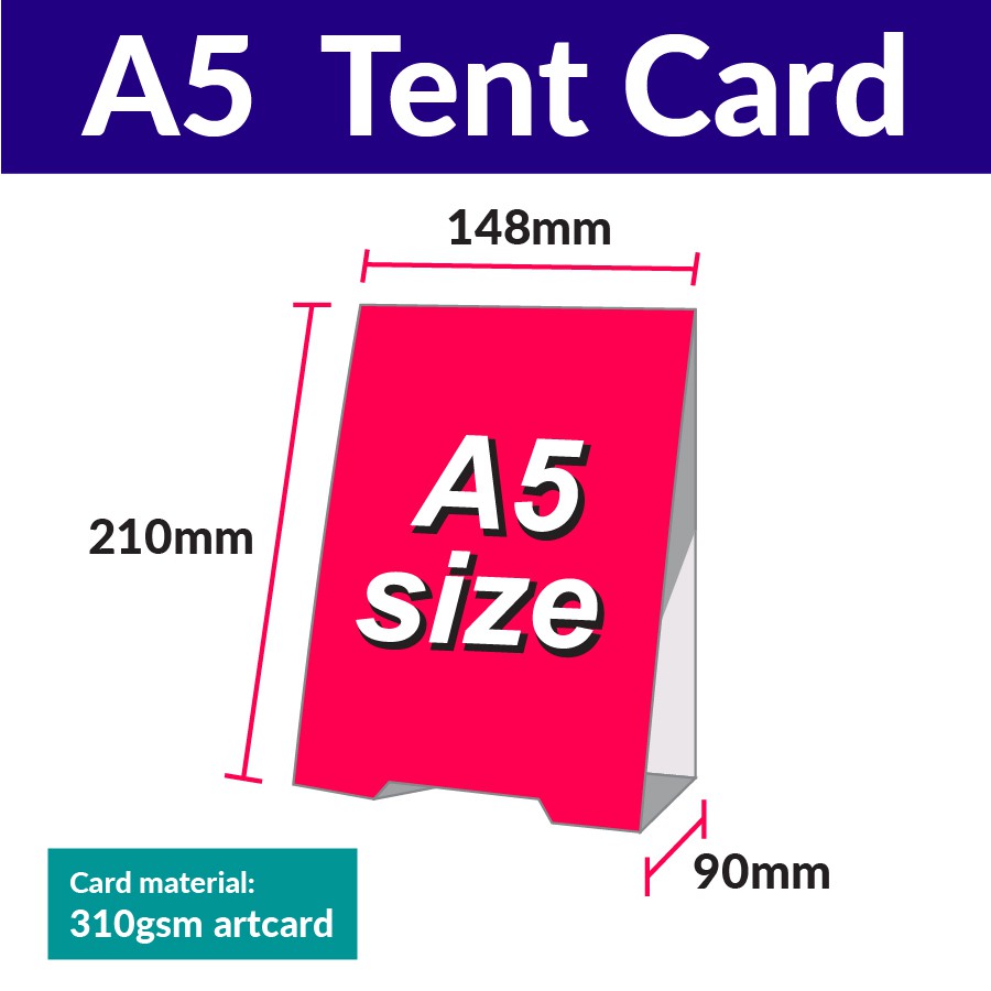 tent card size
