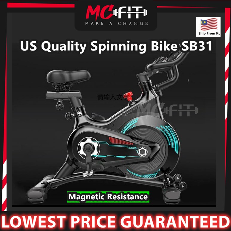 MCFIT Magnetic Spinning Bike US Stationary LCD Indoor Cycling Bike  Adjustable Magnetic Resistance Basikal Senamam 动感脚车